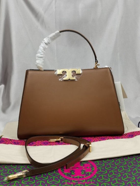 Tory Burch Handbags - Tory Burch Brown Leather Top-Handle Satchel